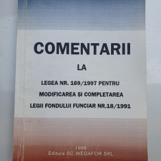 Comentarii la legea 169/1997 pt modificarea legii fondului funciar 18/1991, 1998