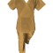 Costum Medical Pe Stil, Bej cu Elastan, Model Marinela - 2XL, S