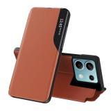 Husa tip carte compatibila xiaomi redmi note 13 5g, stand view, orange