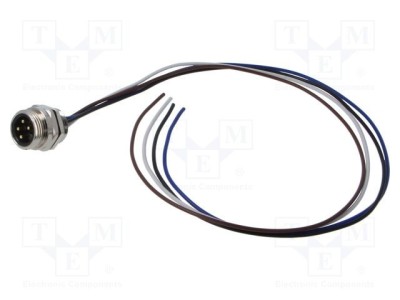 Conector 7/8 tată 4 pini drept IP67 cu cabluri LUTRONIC 0,5m foto