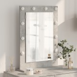 Oglinda toaleta vidaXL Gri Beton 70x50 cm, iluminare LED, montare perete, design modern