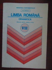 Limba romana gramatica. Manual pentru clasa a VII-a I. Popescu foto