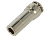 Racord push-in reducție alamă nichelată 8 mm la 12 mm