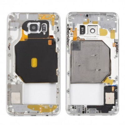 Carcasa mijloc cu geam camera / blitz , Samsung Galaxy S6 edge+ G928 Gold Orig Swap A foto