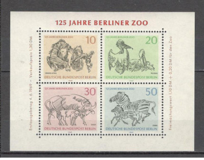 Berlin.1969 125 ani Gradina Zoologica:Animale-Bl. SB.782 foto