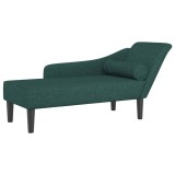 Cumpara ieftin Sezlong cu perne, verde inchis, material textil
