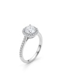 Cumpara ieftin Inel de Logodna din Argint 925 Placat cu Rodiu , Model Clasic Solitaire cu Halou E i Pavaj