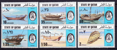 DB1 Corabii Barci 1976 Qatar 6 v. MNH foto