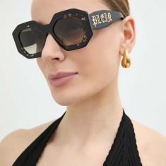 Philipp Plein ochelari de soare femei, culoarea negru, SPP098M_530700