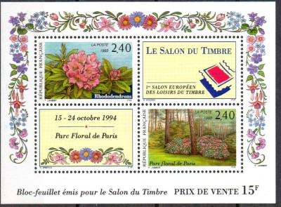 FRANTA 1993, Flora, Expo. Filatelica, MNH, serie neuzata foto