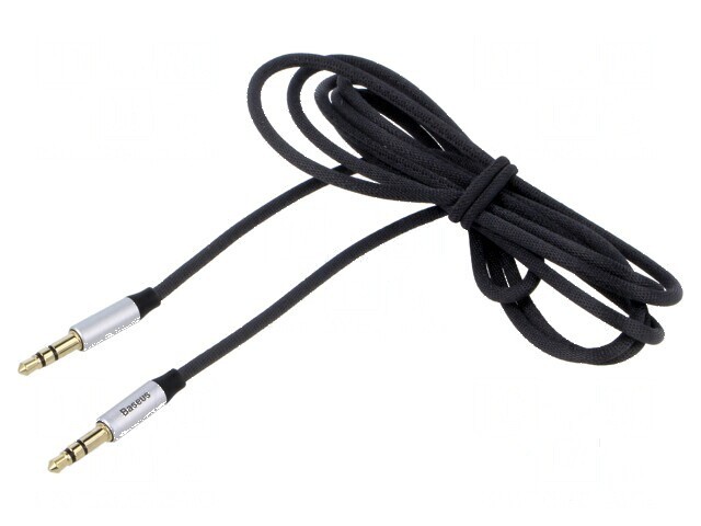 Cablu Jack 3,5mm mufe ambele părți 1,5m negru textil