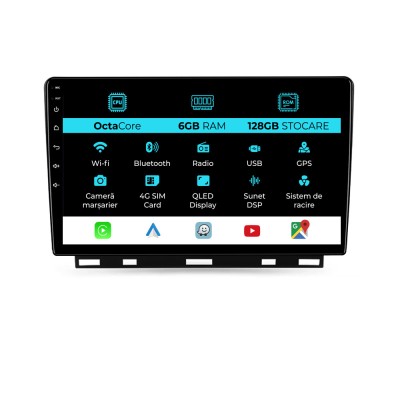 Navigatie Dedicata Renault Clio 5 (2019 - 2024), 9Inch, 6Gb Ram, 128Gb Stocare, Carplay foto
