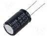 Condensator electrolitic, 1mF, 63V DC, -40...105&deg;C, AISHI - EWH1JM102L25OT