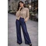 Pantaloni dama evazati indigo