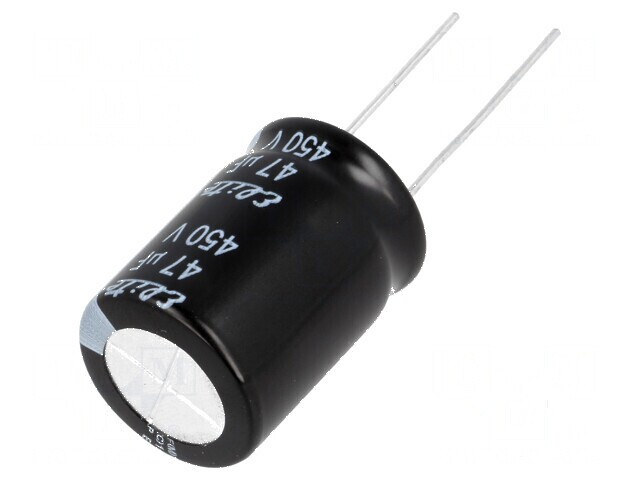 Condensator electrolitic THT 47uF 450V &Oslash;18x31,5mm &plusmn;20%