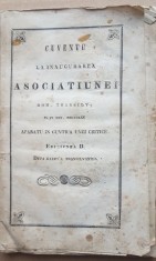 F124-I-Timotei Cipariu-CUVENTUL la inaugurarea Asociatiunii 1861- Gazeta Transilvaniei. In romana. Aparatu in Cultura unei critice. foto