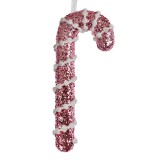 Cumpara ieftin Set 6 ornamente brad Acadele plastic roz alb 8x3x17 cm
