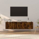 VidaXL Set dulapuri TV, 3 piese, stejar fumuriu, lemn prelucrat
