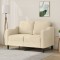 Gossi canapea cu 2 locuri, crem, 120 cm, material textil