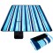 Patura pentru picnic sau plaja, cu folie izolatoare si maner, 200x200cm, alb albastru Household NewTrend
