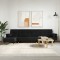 vidaXL Canapea extensibilă &icirc;n formă de L negru 271x140x70 cm catifea 3157224