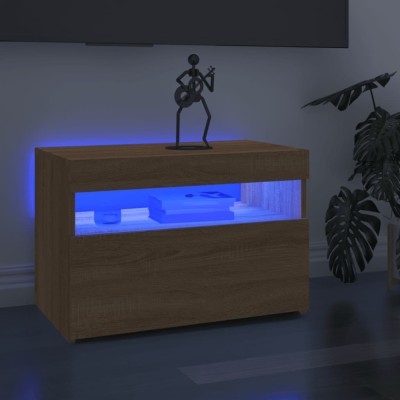 Gossi comoda tv cu lumini led, stejar sonoma, 60x35x40 cm foto