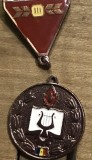 (H) [Faleristică RSR] Medalie C&acirc;ntarea Rom&acirc;niei Clasa III - Cu Baretă, Email