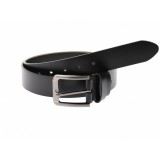 Curea barbati eleganta, din piele naturala, neagra 3.5 cm - DR1245N