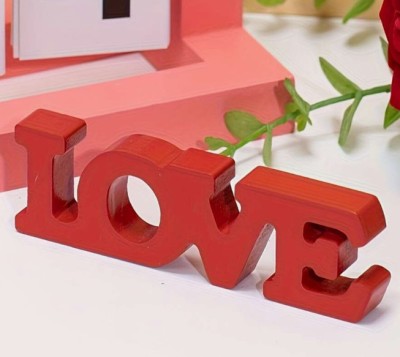 Decoratiune LOVE , PVC rosu, 11x4 cm foto