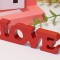 Decoratiune LOVE , PVC rosu, 11x4 cm