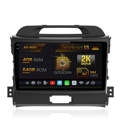 Navigatie Kia Sportage (2010-2016), Android 13, V-Octacore 4GB RAM + 64GB ROM, 9.5 Inch - AD-BGV9004+AD-BGRKIT146 foto