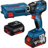 Bosch GDR 18V-200 - Masina de insurubat cu impact cu 2 acumulatori Li-Ion 18 V 4 Ah 200 Nm M6-M16 valiza speciala