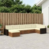 vidaXL Set de canapele de exterior cu pernă 7 pcs Natural și Crem 3383633