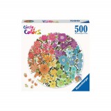 Cumpara ieftin Puzzle Cerc Flori, 500 Piese, Ravensburger