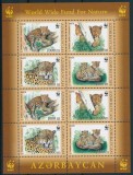 AZERBAIJAN 2005 WWF FAUNA PROTEJATA LEOPARZI CAUCAZIENI, Nestampilat