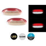 2 x 18 led Lampi de marcaj laterale cu distanta Indicator Remorca camion rosu/alb 12/24v