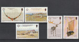 Isle of Man 1986-Centenar-Actul Monumentelor Antice,serie 5 val.,MNH,Mi,302-306, Arhitectura, Nestampilat