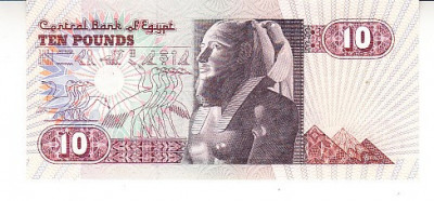 M1 - Bancnota foarte veche - Egipt - 10 lire / pounds foto