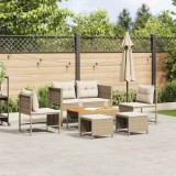 VidaXL Set de canapele pentru grădină 6 pcs Bej și crem poliratan