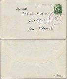 1945 Ardealul de Nord - Posta Salajului timbru local 2P supratiparit pe 1 P circulat pe plic garantat original, cu fotoatest