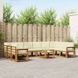 vidaXL Set de canapea cu pernă 11 pcs Natural și Crem 3367093
