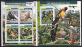 Togo 2017 - Păsări rare din Togo, Colita + Bloc, MNH