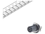 Soclu M12 8 PIN mamă pentru PCB DeviceNet/CANopen