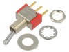 Comutator Basculant E-SWITCH SPDT ON-ON THT PCB, Contacte Nichelat Aurit, 40000 Cicluri