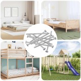 vidaXL Șurub 12 pcs Argintiu M6 x 120 mm Oțel 864422