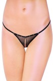 Bikini, Softline cu decupaj, tul, elastic, negru, One Size