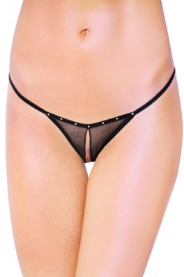 Bikini, Softline cu decupaj, tul, elastic, negru, One Size foto