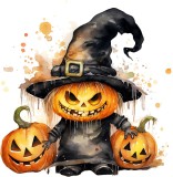 Sticker decorativ, Halloween, Waterproof, Negru, 60 cm, 1306STK-15