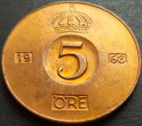 Cumpara ieftin Moneda 5 ORE - SUEDIA, anul 1968 * cod 3045, Europa