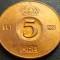 Moneda 5 ORE - SUEDIA, anul 1968 * cod 3045